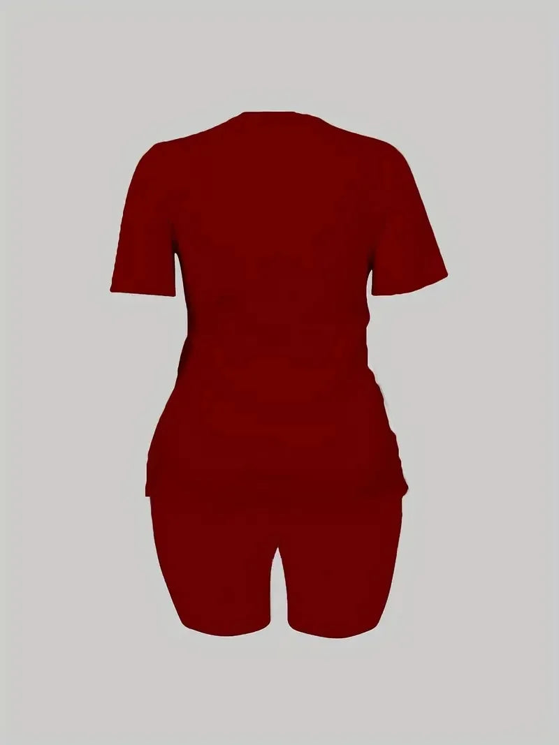 Plus Size Women's Casual Two-Piece Set Ohberri