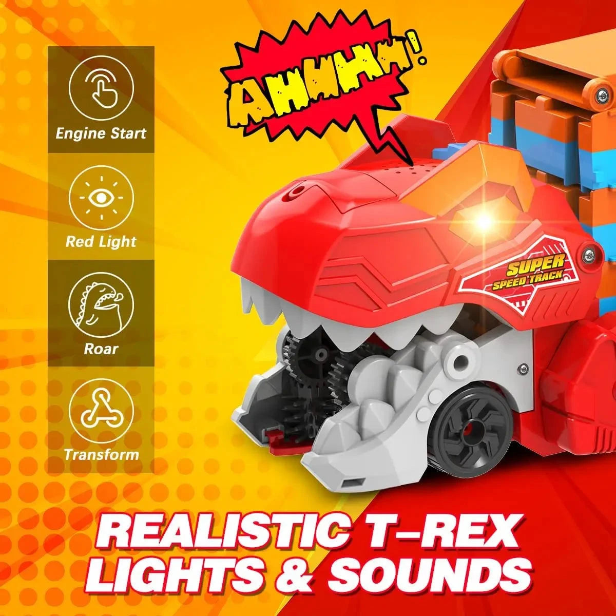 Dinosaur 3-In-1 Transport Truck Ohberri