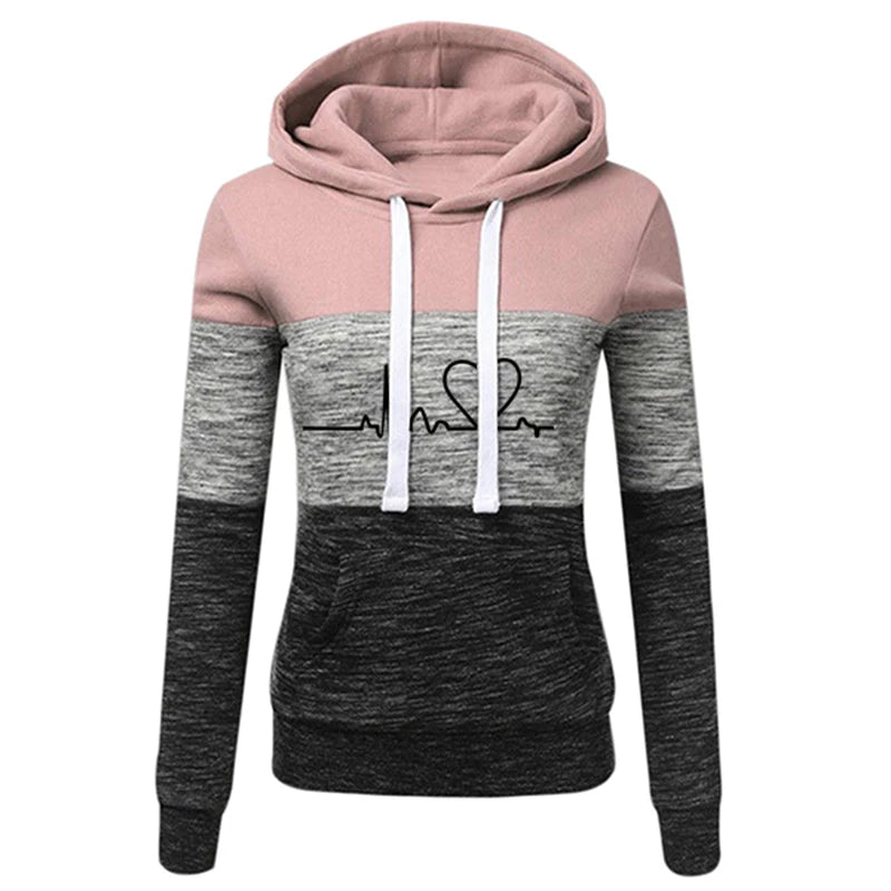 Women Tracksuit Printing Hooded Sweatshirt Sweatpant Ohberri