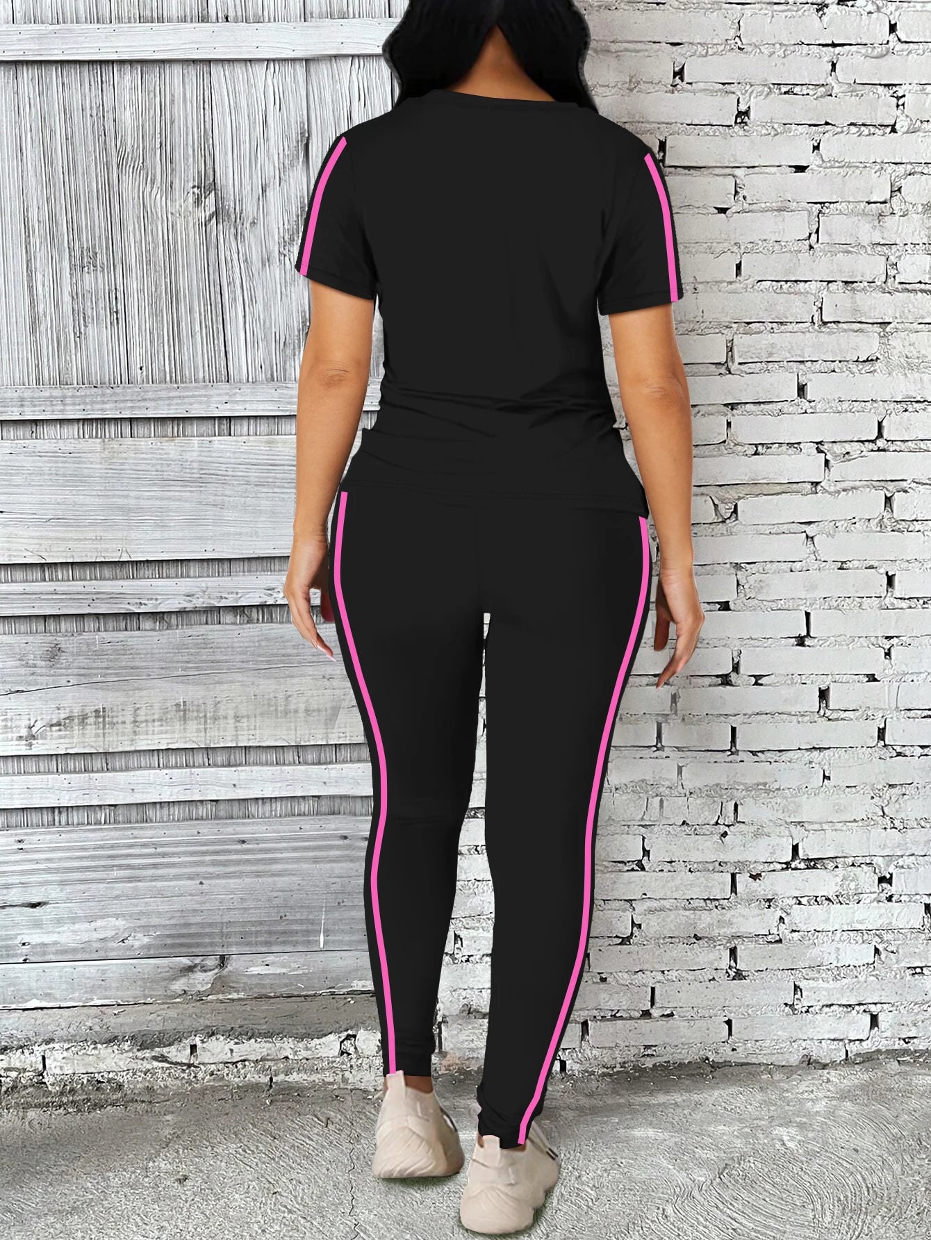 Two-Piece Set Sportswear Short Sleeve Trousers Ohberri