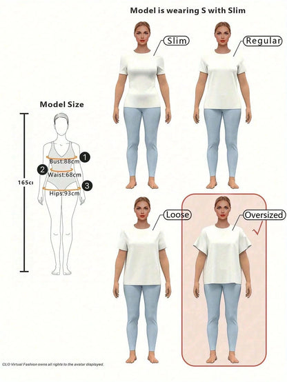 Crew Neck Short Sleeve Casual T-Shirt Ohberri