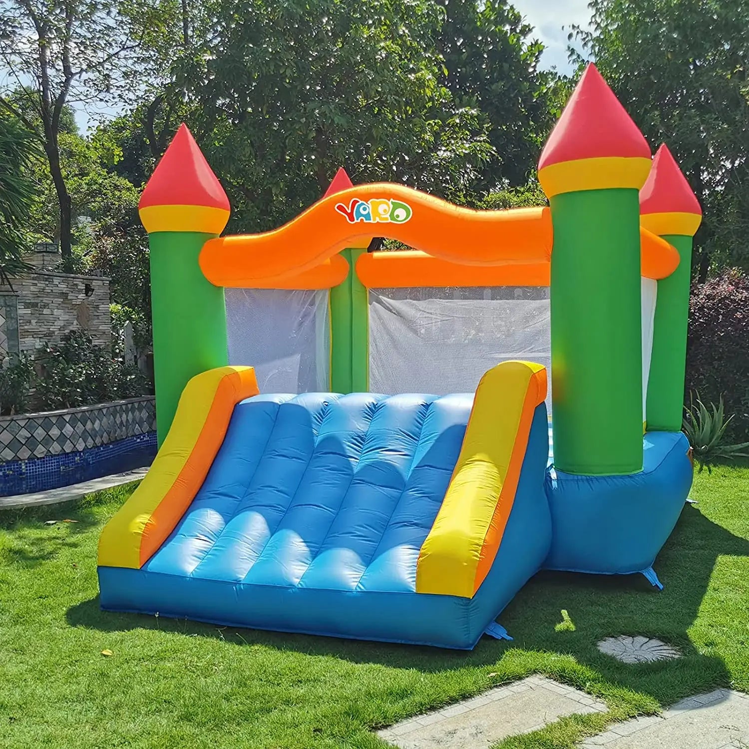 12*9*8ft Bounce House With Blower - Ohberri