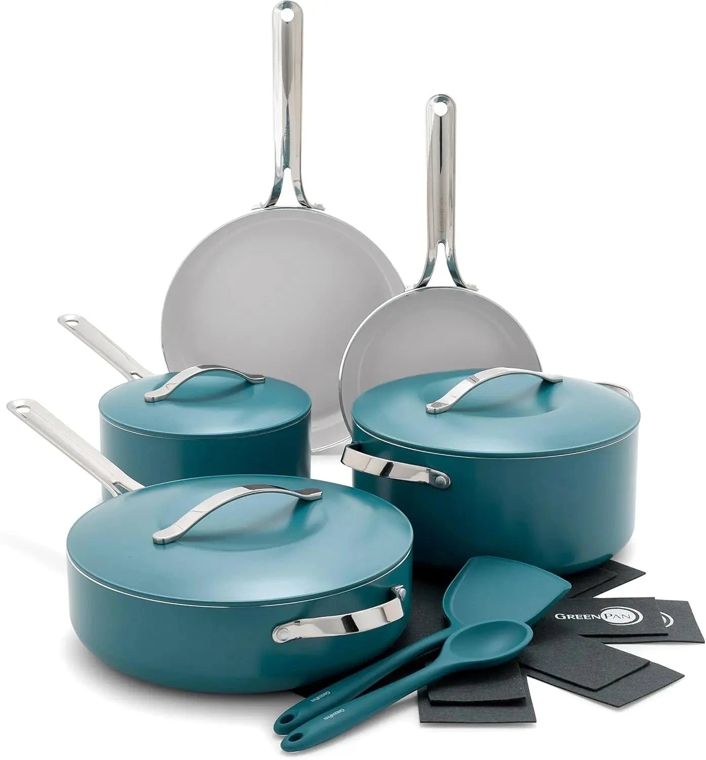 10-Piece Cookware Pots & Pans Set Ceramic Nonstick & Utensil Ohberri