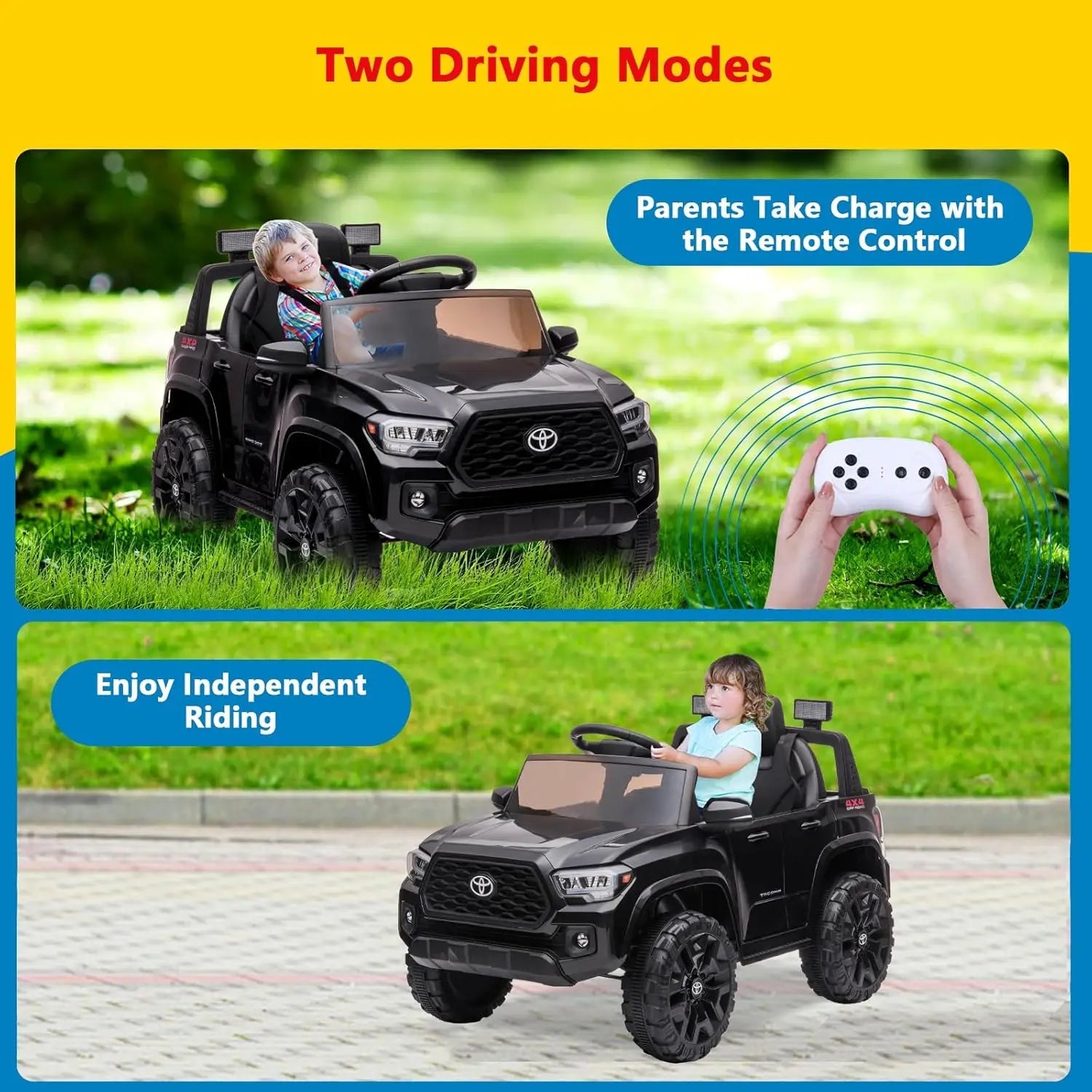 12V Kids Ride on Truck Electric Vehicle Toy with Remote Control Ohberri