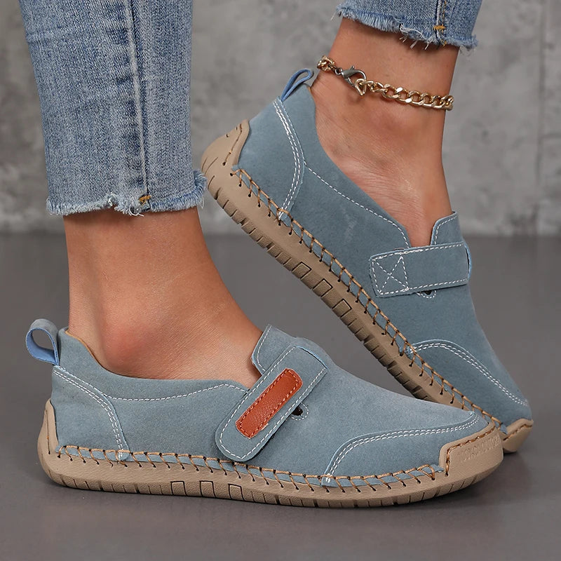 Casual Comfortable Slip on Loafers Women Leather Shoes Ohberri