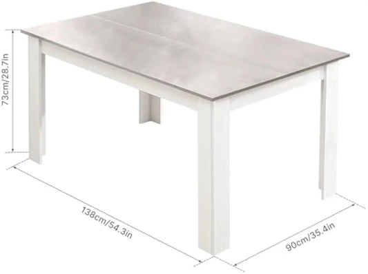 Dining Table and Chairs Set 6, 7 Pieces Kitchen Table Set with High Back Faux Leather Chair Ohberri