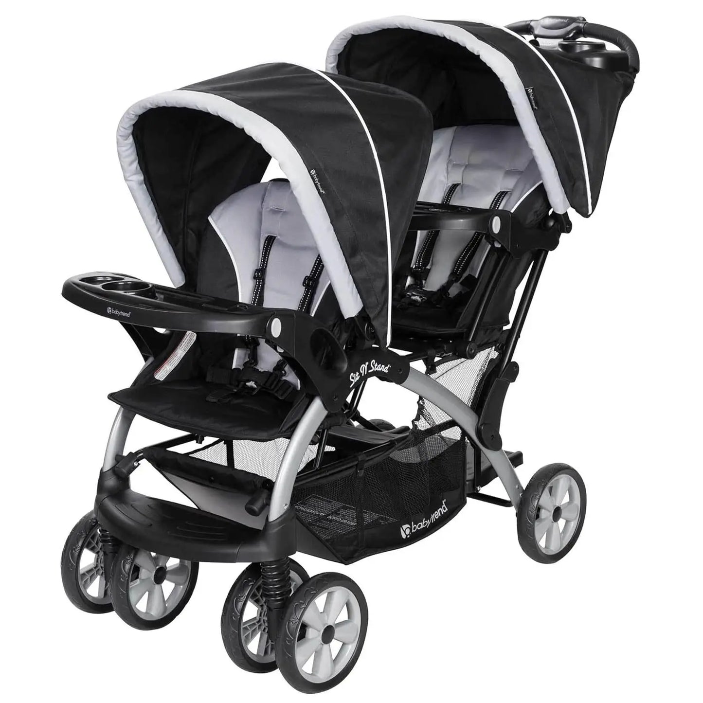 Double Combo, 2-Piece Set, Storm - Portable Lightweight Stroller 2-In-1 And Car Seat Travel System - Ohberri