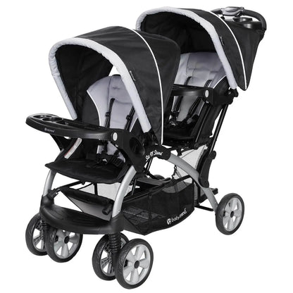 Double Combo, 2-Piece Set, Storm - Portable Lightweight Stroller 2-In-1 And Car Seat Travel System - Ohberri