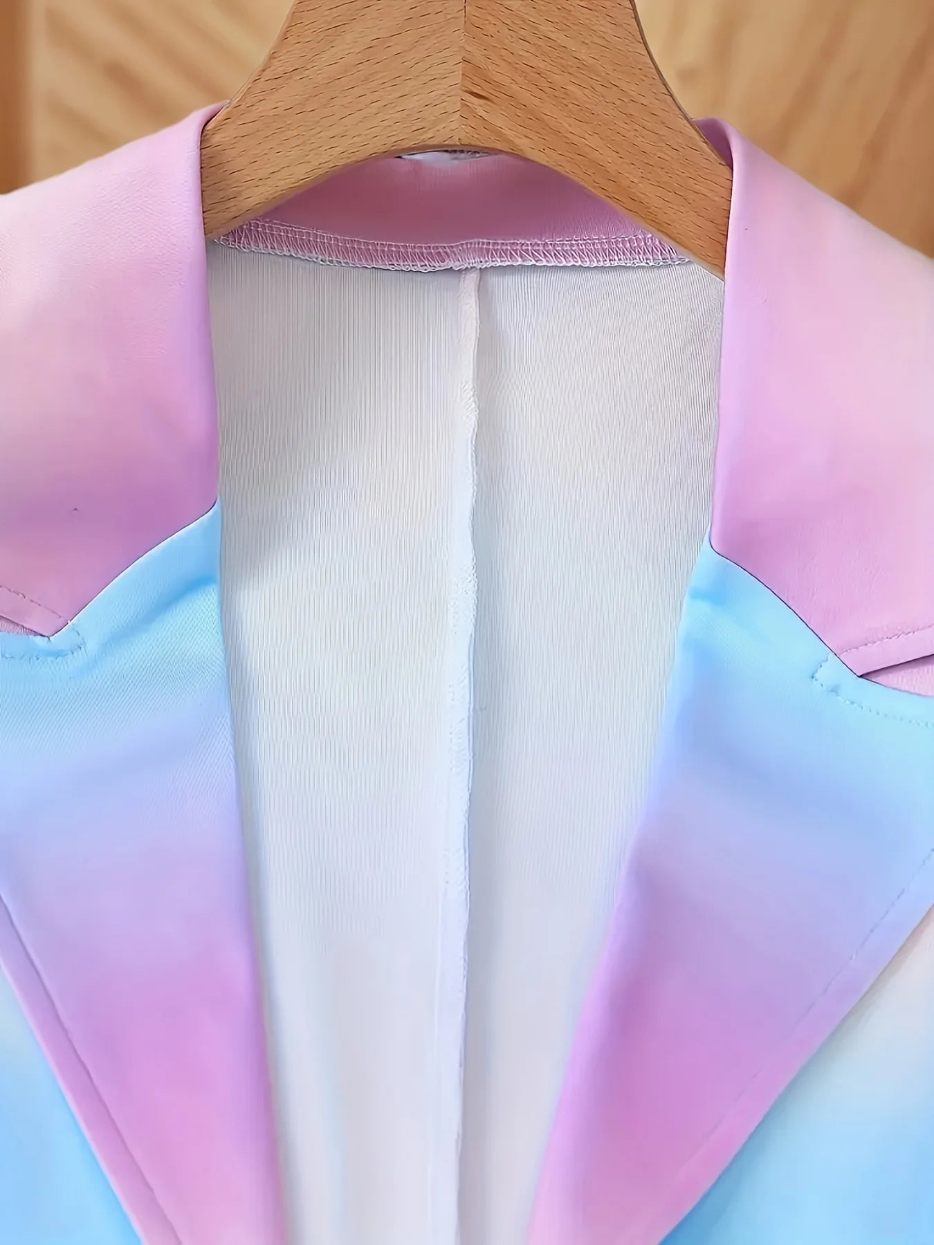 gradient color elegant suit jacket set Ohberri