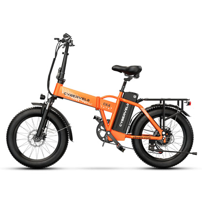 1000W Folding Electric Bike, 48V 20AH 30+MPH, 80 Miles Max Range, 20" Tire - Ohberri