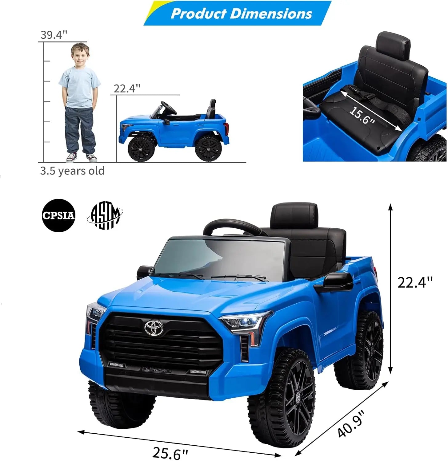 Electric Car for Kids Ride on toys 12V Electric Truck Off-Road Pickup with Remote Ohberri