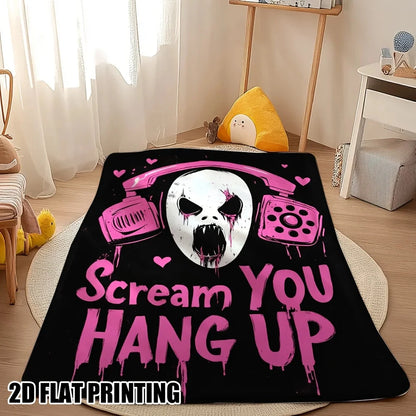 Ghostface Scream Movie Throw Blanket Ohberri