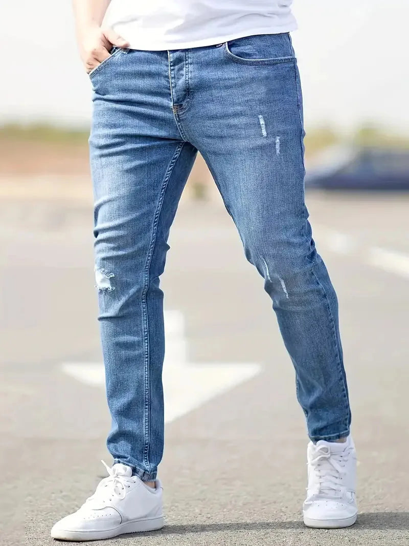 Mens Jeans Casual Skinny Pants Stretch Denim Ohberri
