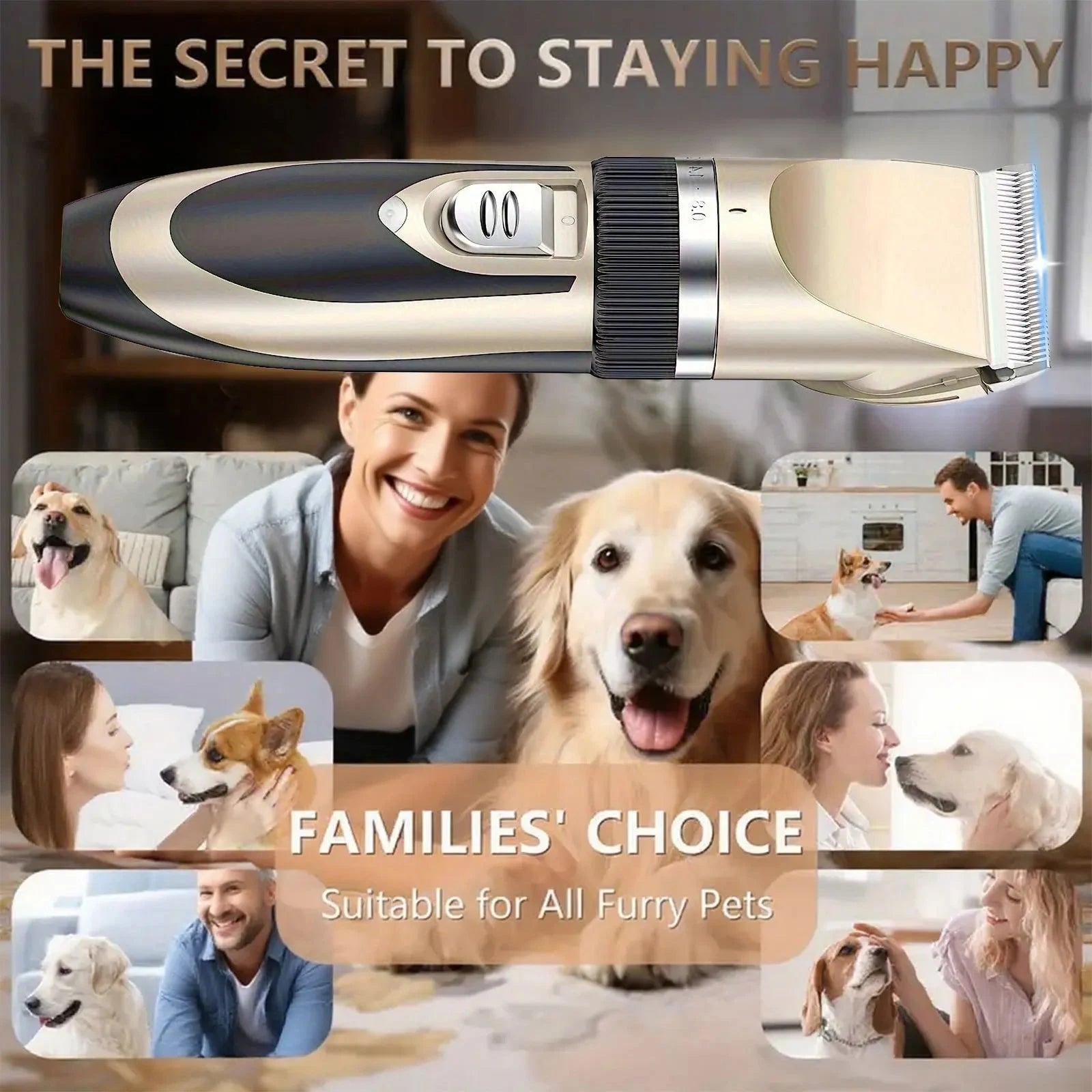 Professional Wireless Electric Pet Grooming Kit Ohberri