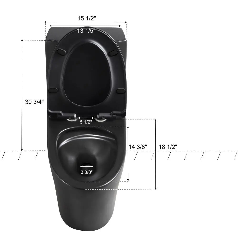 Dual-Flush, Water-Saving Elongated Ohberri