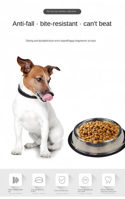Pet Dog Cat Stainless Steel Bowl Pet Feeding Bowl Cat and Dog Drinking Bowl Metal Feeder Bowl Durable Easy To Clean 6 Sizes Ohberri