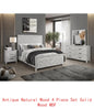Modern Twin 4PC Storage Bedroom Set, Natural Wood Finish - Ohberri