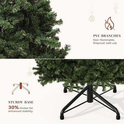 6ft Pre-Lit Spruce Artificial Christmas Tree with 880 Branch Tips & 250 Lights Ohberri