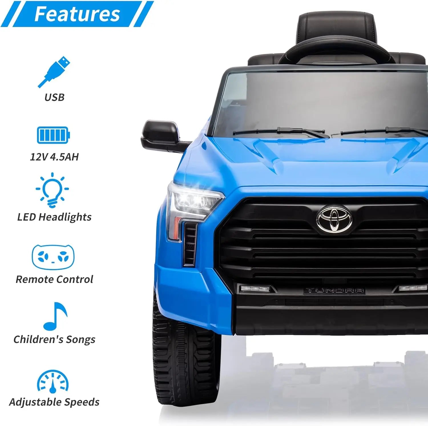 Electric Car for Kids Ride on toys 12V Electric Truck Off-Road Pickup with Remote Ohberri