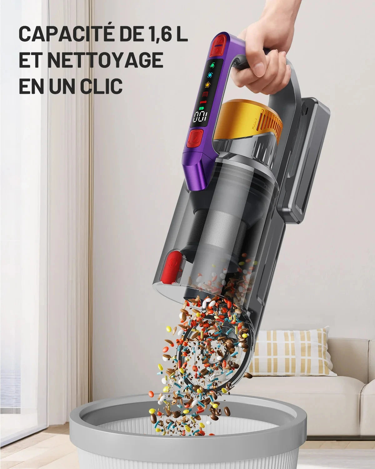 Cordless Vacuum Cleaner, 60Mins Ohberri