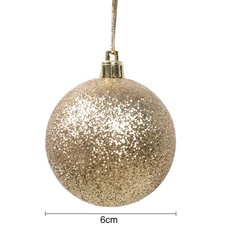 12pcs 6cm Assorted Christmas Ball Pendant Ball Ornament Set Ohberri