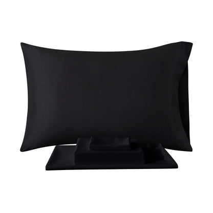 7 Piece Reversible Bedding Set Queen Comforter Sheets Pillowcases Shams Soft Polyester Machine Washable Unisex Storage Bag - Ohberri