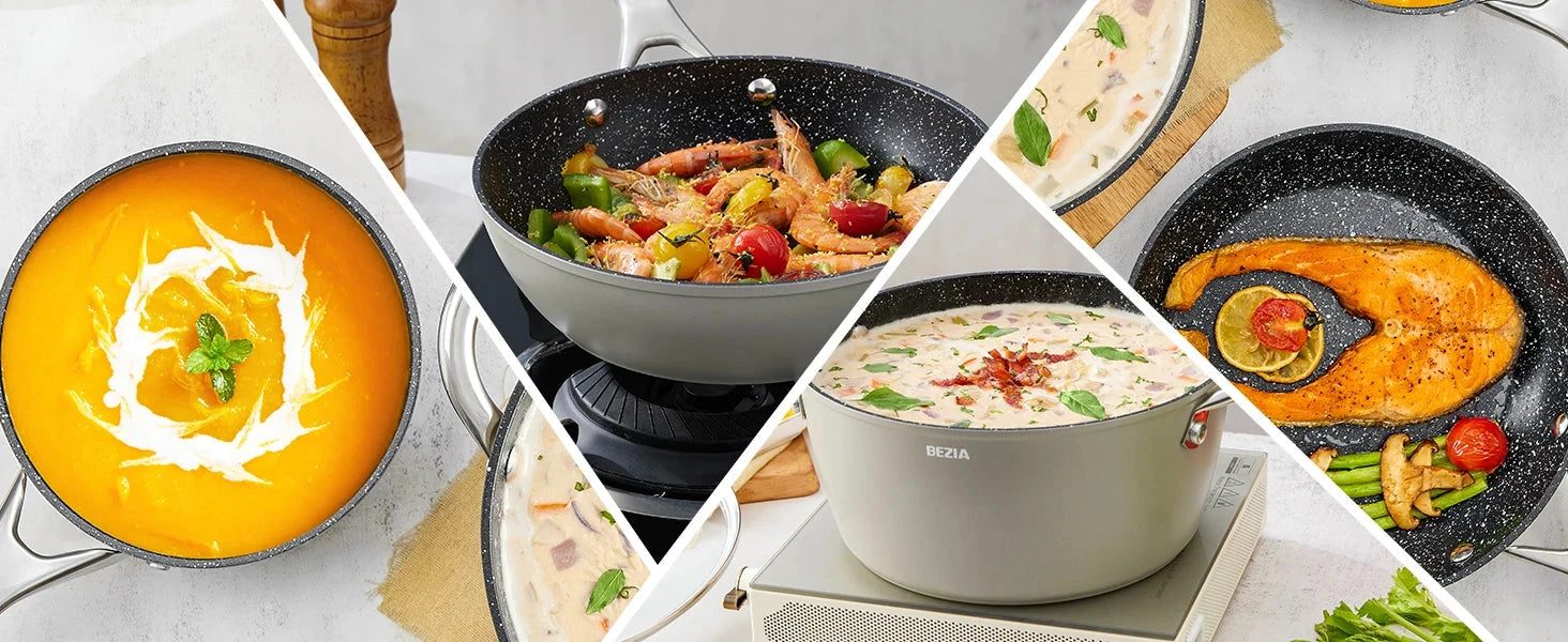 Induction Cookware Nonstick, 10-Piece Ohberri