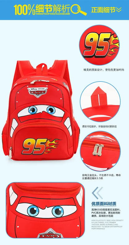 3D cartoon car shape large capacity backpack - Ohberri