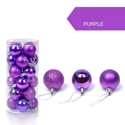 24Pcs Christmas Ball Christmas Tree Decoration Ornaments Ohberri