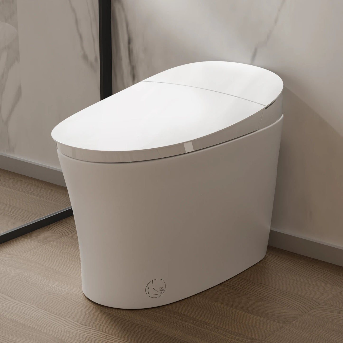 AQUATIZ Intelligent Toilet Power Flush Comfort Height Smart Toilet with Built-In Bidet, ADA Compliant N111-1B Ohberri
