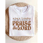 Christian T-shirt Round Neck Casual with Inspiring "Praise The Lord" Ohberri