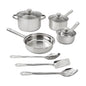 10-Piece Nonstick Stainless Steel Cookware Set Ohberri