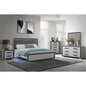 Queen Bedrooom Set - Grey and Black 5 Pieces Furniture for Elegant Bed Rooms - Ohberri