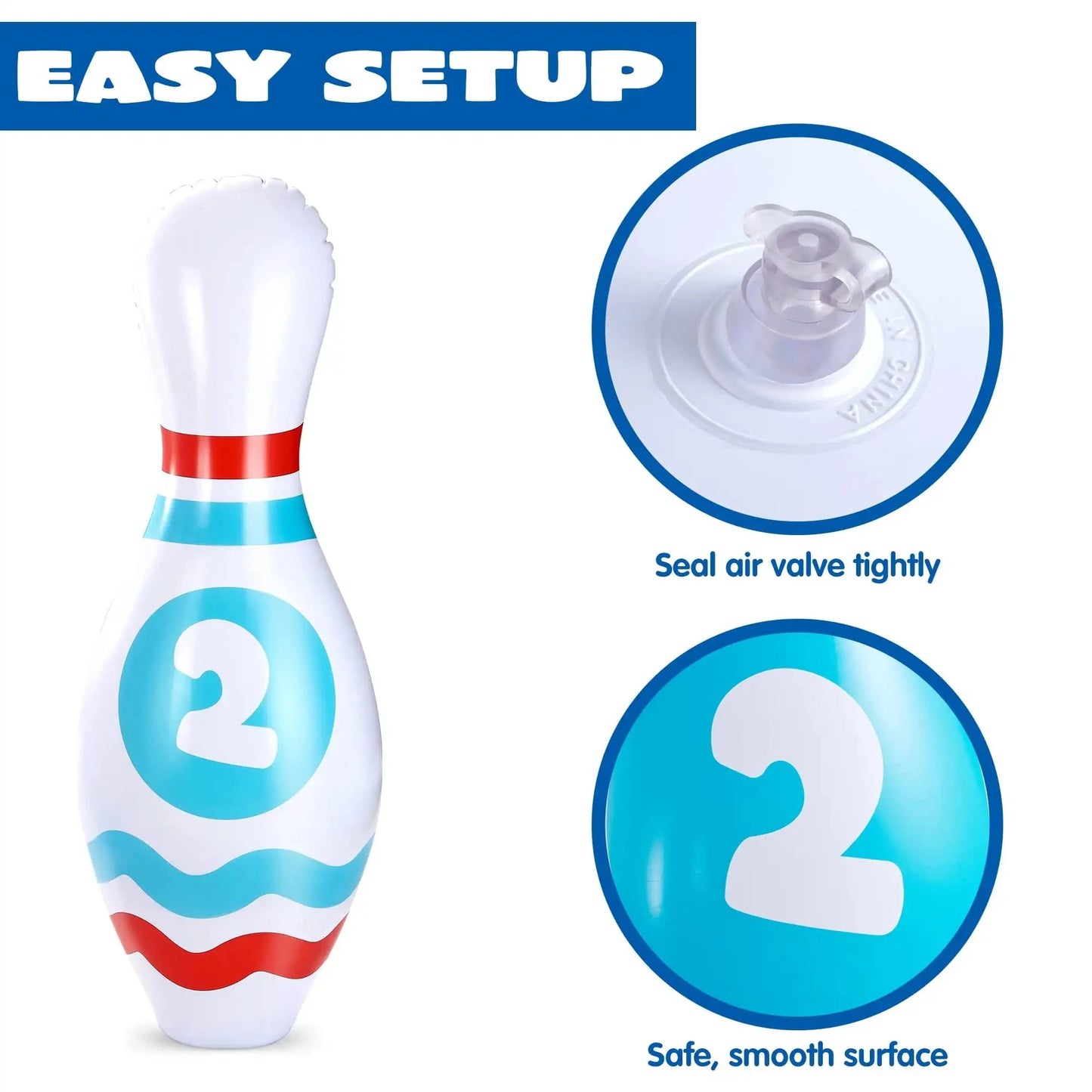 Giant Inflatable Bowling Set for Kids Ohberri