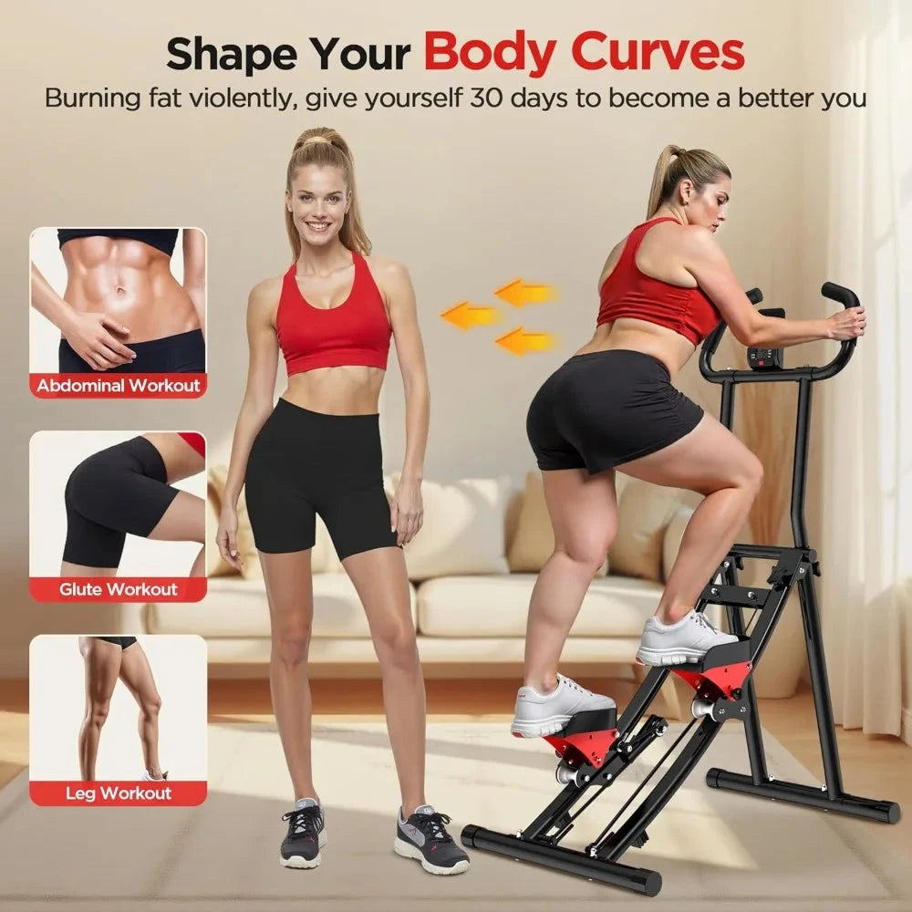 "Compact Home Stair Climber for Full-Body Workout with Adjustable Handlebar and Pedals" Ohberri