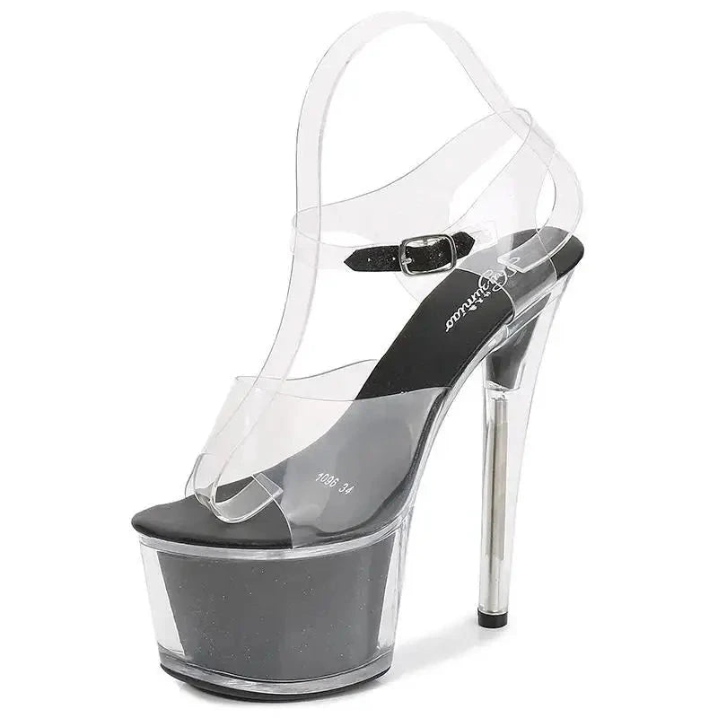 Super High Heels Stiletto Platform Transparent Crystal Ohberri