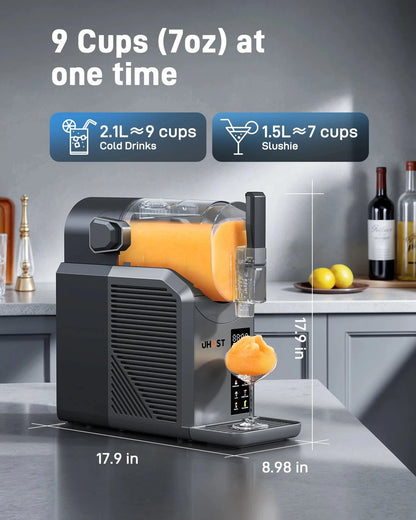 Slushie Machine with Self-Cleaning Function No Ice Needed 7 Preset Programs Ohberri