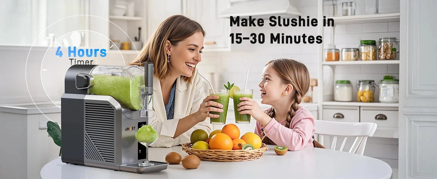 Slushie Machine with Self-Cleaning Function No Ice Needed 7 Preset Programs Ohberri