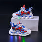 Disney Fashion Spiderman Baby Boys Sneakers Spring/autumn Children's Shoes Lighted Sneaker Trendy Kids Boy Sports Casual Shoes Ohberri