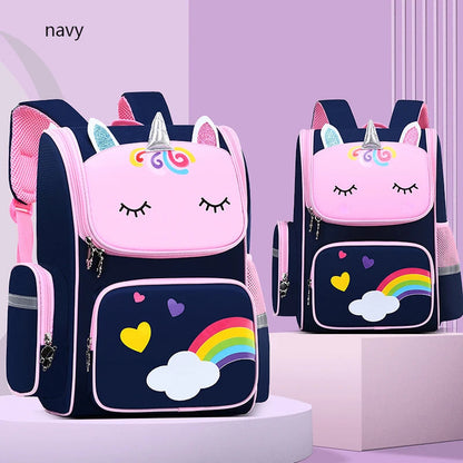 Kid Backpack for Girl Unicorn Children Rainbow Eyes School Bag Ohberri
