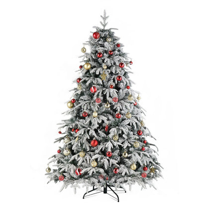 7ft Automatic Tree Structure Single-Sided PVC Material Green Flocking 1687 Branches 450 Lights Warm Color 8 Modes Ohberri