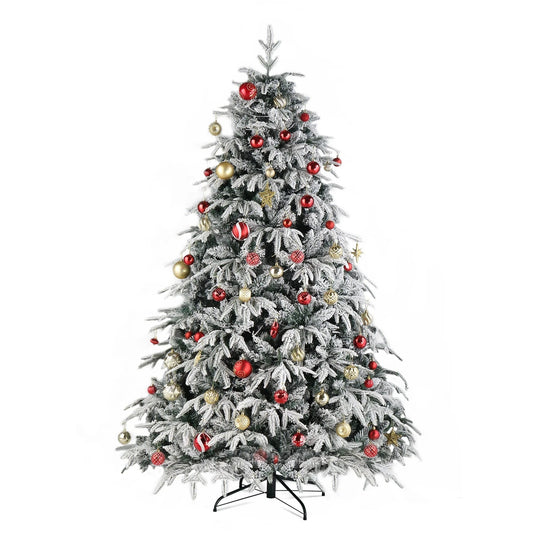 7ft Automatic Tree Structure Single-Sided PVC Material Green Flocking 1687 Branches 450 Lights Warm Color 8 Modes Ohberri