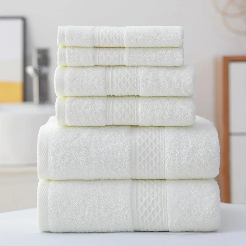 3pcs Luxurious Cotton Towel Set Ultra Soft Highly Absorbent Includes 1 Bath Towels 1 Hand Towels 1 Washcloths - Ohberri