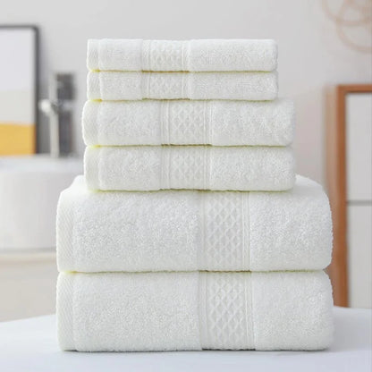 3pcs Luxurious Cotton Towel Set Ultra Soft Highly Absorbent Includes 1 Bath Towels 1 Hand Towels 1 Washcloths - Ohberri