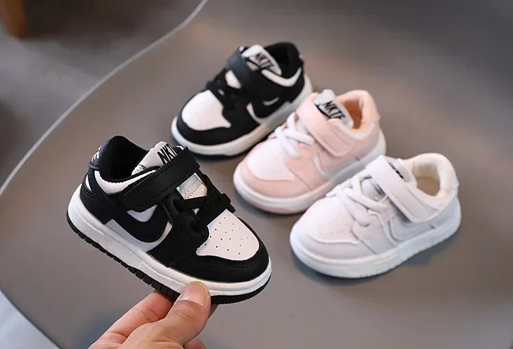 2025 New Toddler Baby Kids Fashion Design Walking Shoes Sneakers White Non-slip Casual Shoes Boys Breathable Outdoor Board Shoes Ohberri