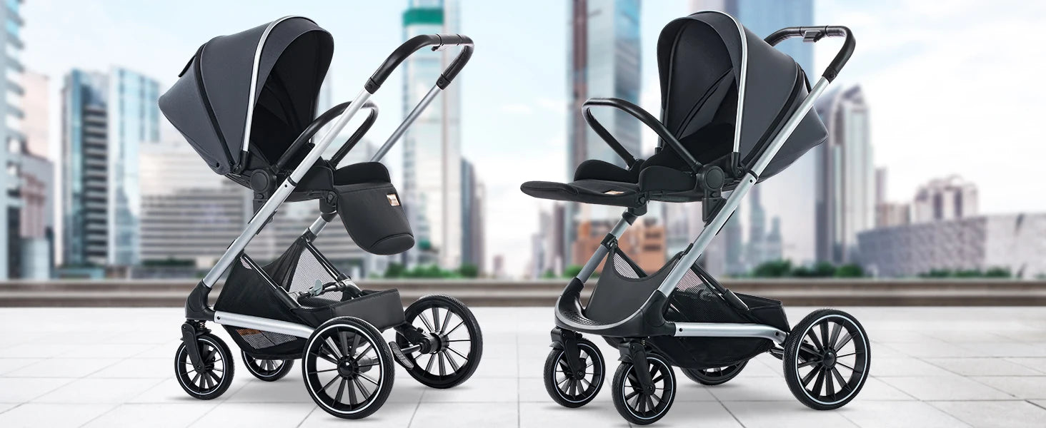 Baby Stroller Reversible Seat with Bassinet Mode - Ohberri