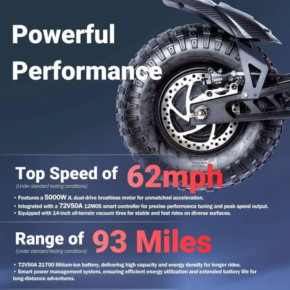 M10 Electric Bicycle 5000W*2 Dual Motor 72V50AH Electric Bike Ohberri