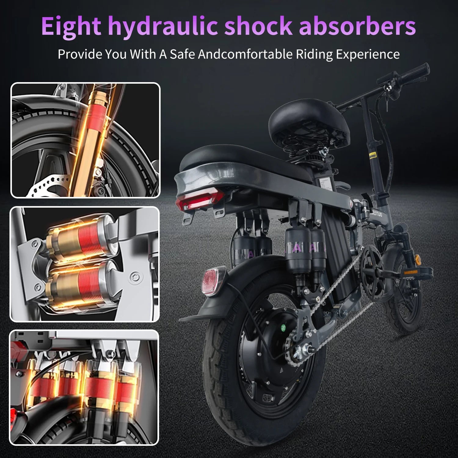 Electric Bikes 25MPH 600W Peak Motor,24-32Miles - Ohberri