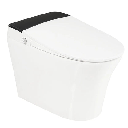 Smart Toilet with Foot Sensor Auto Flush Soft Close Heated Seat Night Light Ohberri