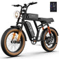 1500W Peak Electric Mountain Bike 48V 15.6Ah 28MPH 100 Mile Range 20X4" Fat Tire - Ohberri